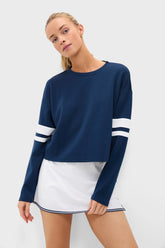Navy Varsity Comfort Stretch Matilda Pullover